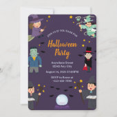 ハロウィンパーティー招待状 スプーキー 招待状 (正面)