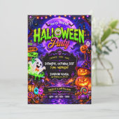 ハロウィンパーティー招待状 スプーキー 招待状 (スタンド正面)