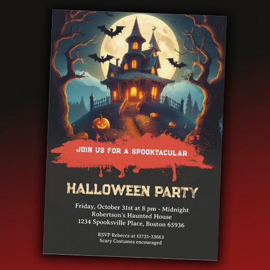 ハロウィンパーティー招待状 スプークタキュラー 招待状