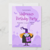 ハロウィンパーティー招待状, ハロウィン 誕生日 招待状 (正面)