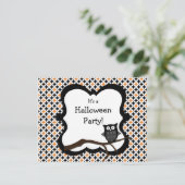 ハロウィンパーティー招待状 - フクロウ 招待状 (スタンド正面)