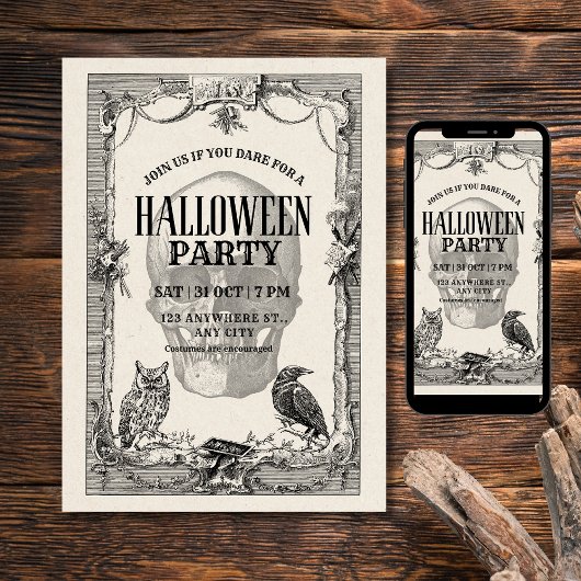 ハロウィンパーティー招待状, ヴィンテージハロウィン 招待状