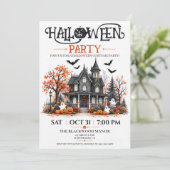 ハロウィンパーティー招待状 幽霊の館 招待状 (スタンド正面)