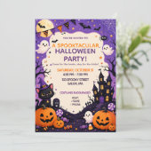 ハロウィンパーティー招待状 怖可愛い 招待状 (スタンド正面)