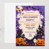 ハロウィンパーティー招待状 怖可愛い 招待状 (正面/裏面)
