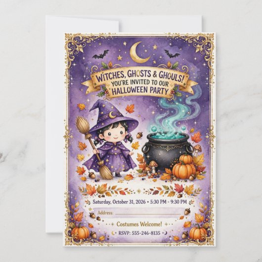 ハロウィンパーティー招待状 🎃👻 招待状 (正面)
