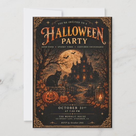 ハロウィンパーティー招待状 招待状 (正面)