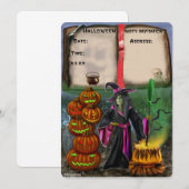 ハロウィンパーティー招待状 招待状 (正面/裏面)