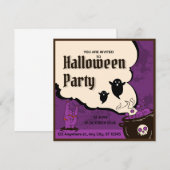ハロウィンパーティー招待状 招待状 (正面/裏面)