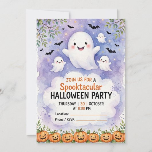 ハロウィンパーティー招待状 招待状 (正面)