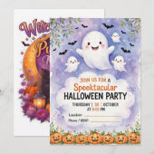ハロウィンパーティー招待状 招待状 (正面/裏面)