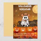 ハロウィンパーティー招待状 - 西部劇のカウボーイ 招待状 (正面/裏面)