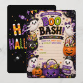 ハロウィンパーティー招待状 Boo Bash 招待状 (正面/裏面)