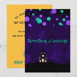 ハロウィンパーティー招待状 Something is Brewing 招待状