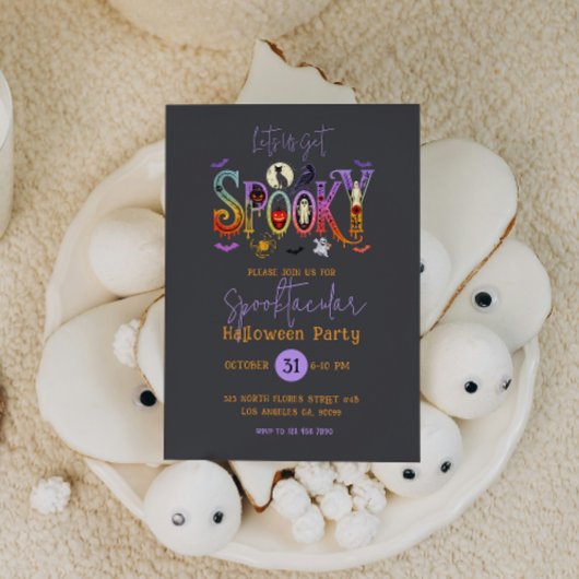 ハロウィンパーティー招待状 Spooktacular 招待状