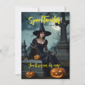 ハロウィンパーティー招待状 v4 ノートカード (正面)