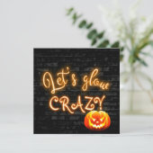 ハロウィンパーティー用ネオンサイン ジャックオランタン 招待状 (スタンド正面)