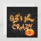 ハロウィンパーティー用ネオンサイン ジャックオランタン 招待状 (正面)
