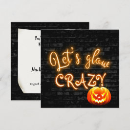 ハロウィンパーティー用ネオンサイン ジャックオランタン 招待状