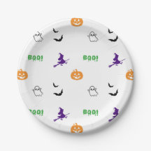 ハロウィンパーティー用紙皿 スプーキー・クルー