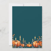 ハロウィンパーティー秋カボチャ&キャンドル招待状 招待状 (裏面)