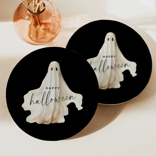 ハロウィンパーティー紙皿ゴースト 大人ハロウィン ペーパープレート