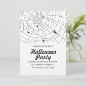 ハロウィンパーティー蜘蛛の落書きクラフト 招待状 (スタンド正面)