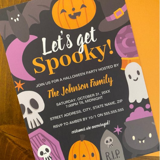 ハロウィンパーティー おばけでキュートに盛り上がろう 招待状