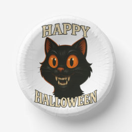 ハロウィンパーティー おばけ猫 ペーパーボウル