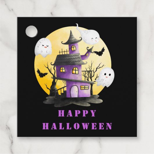 ハロウィンパーティー お化け屋敷と幽霊 フェイバータグ (正面)
