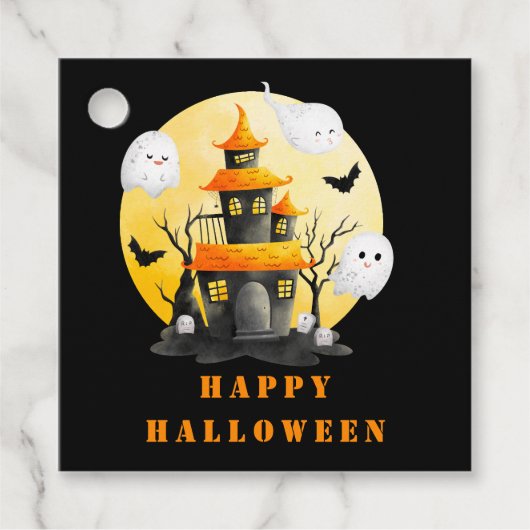 ハロウィンパーティー お化け屋敷と幽霊 フェイバータグ (正面)