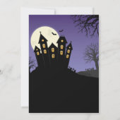 ハロウィンパーティー お化け屋敷 ホラー ムーン 招待状 (裏面)