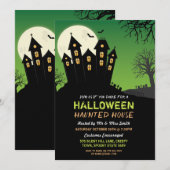 ハロウィンパーティー お化け屋敷 ホラー 吸血鬼 招待状 (正面/裏面)