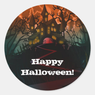 ハロウィンパーティー お化け屋敷 墓場 ラウンドシール