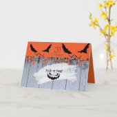 ハロウィンパーティー「お菓子をくれなきゃイタズラしちゃう」 カード (黄色い花)