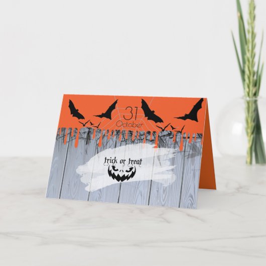 ハロウィンパーティー「お菓子をくれなきゃイタズラしちゃう」 カード (正面)