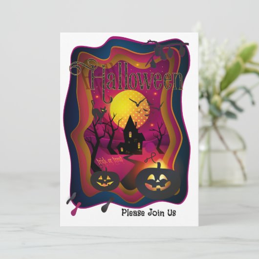 ハロウィンパーティー「お菓子をくれなきゃイタズラしちゃう」魔法の世界 シーズンカード (スタンド正面)