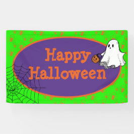 ハロウィンパーティー かわいいお化け トリック・オア・トリート 横断幕