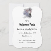 ハロウィンパーティー エドガー・アラン・ポー ラヴェーン 詩 招待状 (裏面)