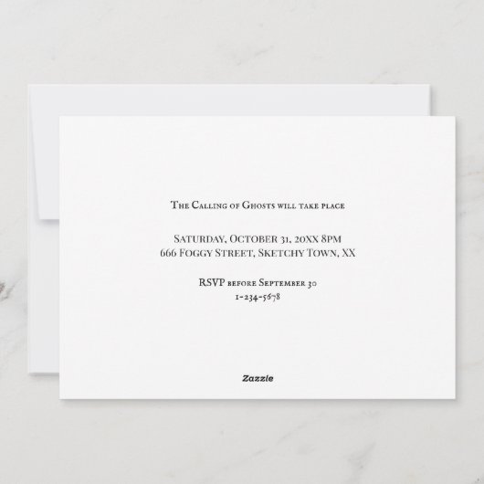 ハロウィンパーティー オーダーメイド ヴィンテージ 墓地 シーズンカード (裏面)