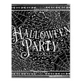 ハロウィンパーティー クモの巣と骨 黒と白 ラバースタンプ (インプリント)