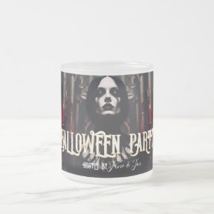 ハロウィンパーティー - ゴシックダークインビテーション フロストグラスマグカップ