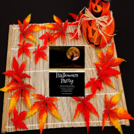 ハロウィンパーティー ゴシックファンタジー 月の魔女 招待状