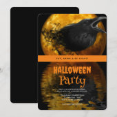 ハロウィンパーティー ゴシック クラウン 招待状 (正面/裏面)