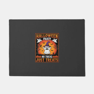 ハロウィンパーティー ゴースト トリックなし トリートだけ ドアマット