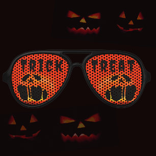 ハロウィンパーティー サングラス トリック・オア・トリート かぼちゃ