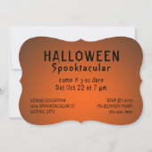 ハロウィンパーティー ジャックオランタン クモ スプークタキュラー 招待状 (裏面)