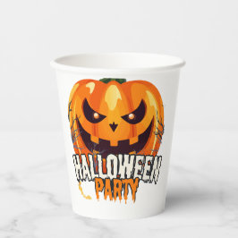 ハロウィンパーティー – ジャックオーランタン デザイン 紙コップ