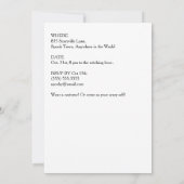 ハロウィンパーティー ジャック・オ・ランタンとラッパ 紫 招待状 (裏面)