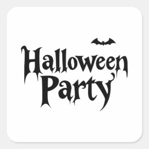ハロウィンパーティー スクーキー テキスト スクエアシール